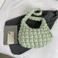 thumbnail image 3 of Bolso de embrague acolchado Hobo Bolso de mensajero acolchado con cremallera suave y hinchada ligera para mujer, 3 of 8