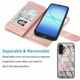 thumbnail image 5 of Wallet Case for Samsung Galaxy A17 5G 2025 Wallet Case ,[9 Card Slots] Luxury PU Leather Credit Holder Carrying Folio Flip [Detachable] Kickstand Magnetic Phone Cover & Lanyard [Marble], 5 of 6