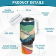 thumbnail image 2 of Yayeee 30oz Stainless Steel Tumbler with Straw and Handle Double-Wall Insulated Travel Water Bottle, Colorful Road at Night, 2 of 8