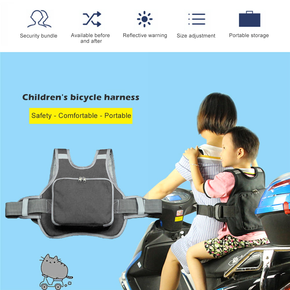 Motorcycle Children Kids Safety Seat Belt Harness Bike Front Back Adjustable 