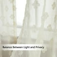 thumbnail image 3 of CAROMIO Sheer Curtains 84 inch Floral Farmhouse Jacquare Light Filtering Curtains for Bedroom Living Room, 2 Panels, Beige, 3 of 5