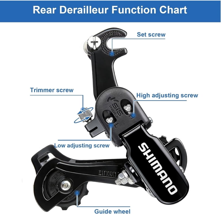 WOFO Rear Derailleur RD-TZ31-A 6/7 Speed Hub Bolt Mount for