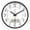 Black with LCD, variant on TIMESS Wood Grain Wall Clock, Battery Operated Analog Clock with Large Numbers