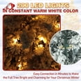 thumbnail image 5 of VEIKOUS 6ft Christmas SlimTree, Prelit Pencil Tree Snow Flocked for Holiday Decor W/200 LED Lights & 600 Tips, Green, 5 of 7