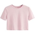 thumbnail image 1 of T-shirts Courts Basiques à Manches Courtes et Col Rond Décontractés pour Femmes, 1 of 7
