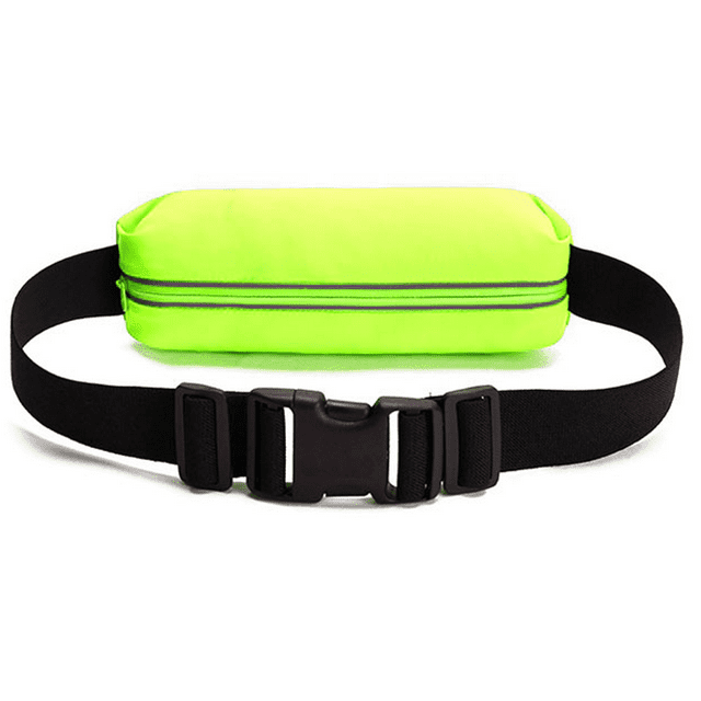 Riñonera deportiva elegante con pantalla táctil para teléfono de 6,5", riñonera pequeña invisible, delgada e impermeable, color verde