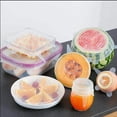 thumbnail image 4 of Tapa de sellado de silicona multifuncional, envoltura de plástico para cocina, tapa de silicona para cuencos, juego de 6 piezas de grado alimenticio, tapa de silicona cuadrada para mantener la, 4 of 5