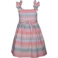 thumbnail image 2 of Bonnie Jean Girls' Stripe Dress - pink cherry, 14 (Big Girls), 2 of 2