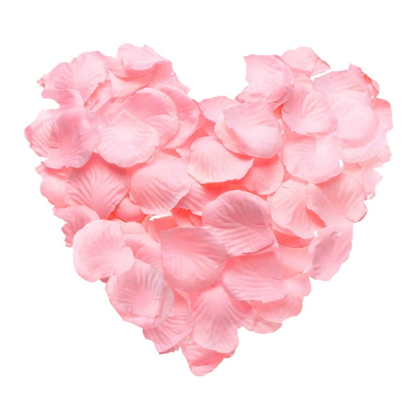 Uxcell 500 piezas de pétalos de rosa artificiales, pétalos de flores de seda falsa para decoración de bodas, fiestas, propuestas y aniversarios, color rosa