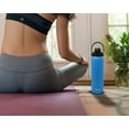 thumbnail image 6 of New Aquatix (Blue, 32 Ounce) Pure Stainless Steel Double Wall Vacuum Insulated Sports Water Bottle Convenient Flip Top Cap with Removable Strap Handle - Keeps Drink Cold 24 hr/Hot 6 hr, 6 of 6