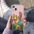thumbnail image 5 of Cactus Flower Case for iPhone 13,Aesthetic Colourful Floral Pattern Soft TPU Full Cover Case, 5 of 5