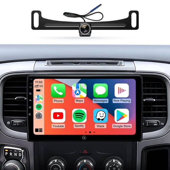 10.2inch Car Stereo Radio for Dodge Ram 1500 2500 3500 2013-2018 | Wireless CarPlay & Android Auto | Android Touchscreen | GPS Navigation | HD Backup Camera