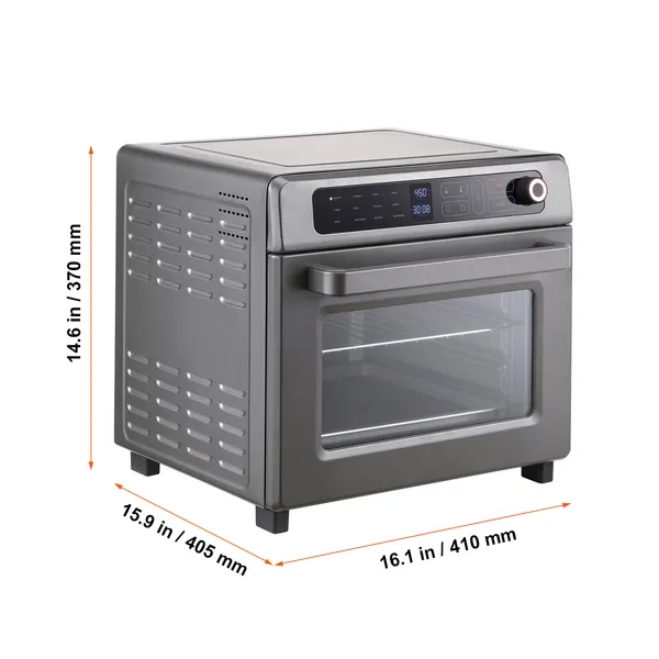 Unbranded 1700W 4-Slice 25 Cu In Silver Tabletop Oven