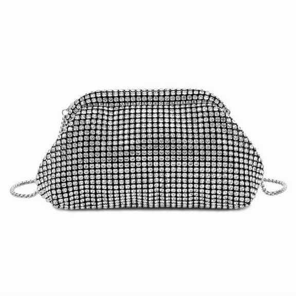 YIFEI Women Rhinestone Evening Shoulder Bag Clutch with Detachable Strap Crystal Purse