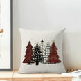 thumbnail image 2 of Christmas Pillow Covers 18x18 Inch Set of 2 Red Black Plaid Christmas Trees Throw Pillows Case, Xmas Snow Holiday Outdoor Decorative Farmhouse Winter Decor Cushion Covers for Home Sofa Bed Couch, 2 of 5