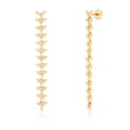 thumbnail image 1 of 14K Gold and Diamond Flexible Dangle Drop Earrings, 1 of 6