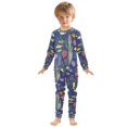 thumbnail image 6 of FORMRS Long Sleeve Top and Pants Pajama Set for Niños 2-Piece Sleepwear, Sizes 18M-8Y, Vibrant Ocean Pattern, 6 of 6