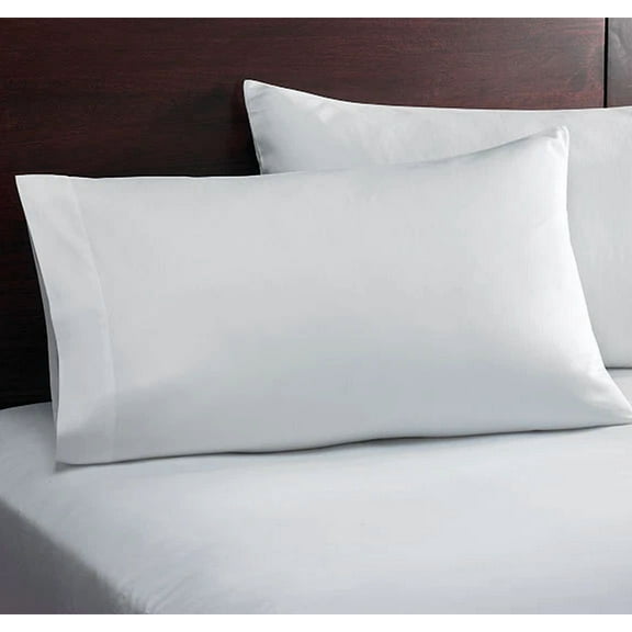 (One) White Standard/Queen 20" X 32" Pillowcases 55%Cot/45%Poly T-180 Percale