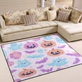 thumbnail image 2 of Halloween Cute Pumpkin 80''x58'' Extra Large Plush Memory Foam Rug, Soft, Absorbent, Non Slip, 2 of 7