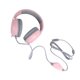 thumbnail image 5 of Auriculares para juegos con sonido 7.1, luz RGB, 50 mm, USB, graves potentes, auriculares con cable para ordenador en casa, color rosa, 5 of 15