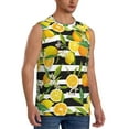 thumbnail image 2 of JUNZAN Orange and Lemon Men's Sleeveless T Shirts,Sleeveless Muscle Shirts,Sizes S-3XL, 2 of 8