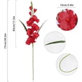 thumbnail image 2 of Red Gladiolus Artificial Flowers 3.3in Long Stem Flowers Gladiolus Flowers Silk Flowers Artificial Gladiolus Flowers Faux Gladiolus Flowers for Home Wedding Office Decoration(Red), 2 of 5