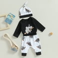 thumbnail image 4 of Gupgi Baby Boys Long Sleeve Koala Print Romper+Long Pants+Hat Infant 3Pcs Spring Outfits Set, 4 of 9