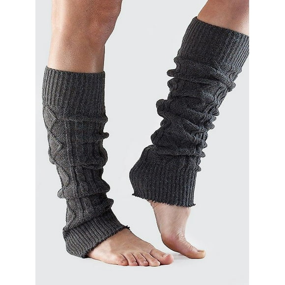 Toesox dance socks - knee high leg warmers - charcoal