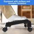 thumbnail image 4 of Foot Rest Plastic with Massage Texture and Roller Foot Stool Under Desk 360° Rotatable Movable Footrest Massager Sturdy Office Footrest Support for Office Home Under Chair, 4 of 10