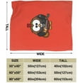 thumbnail image 2 of Fleece Blanket Owl Guitar Plush Throw Fuzzy Super Soft Reversible Microfiber Flannel Blankets 80"x60", 2 of 4