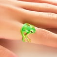 thumbnail image 3 of MOVTOTOP 2pcs Cute Frog Animal Ring Set Women Adjustable Open Rings Finger Decoration Fun Jewelry Girlfriend Gift Frog Accessories, 3 of 8