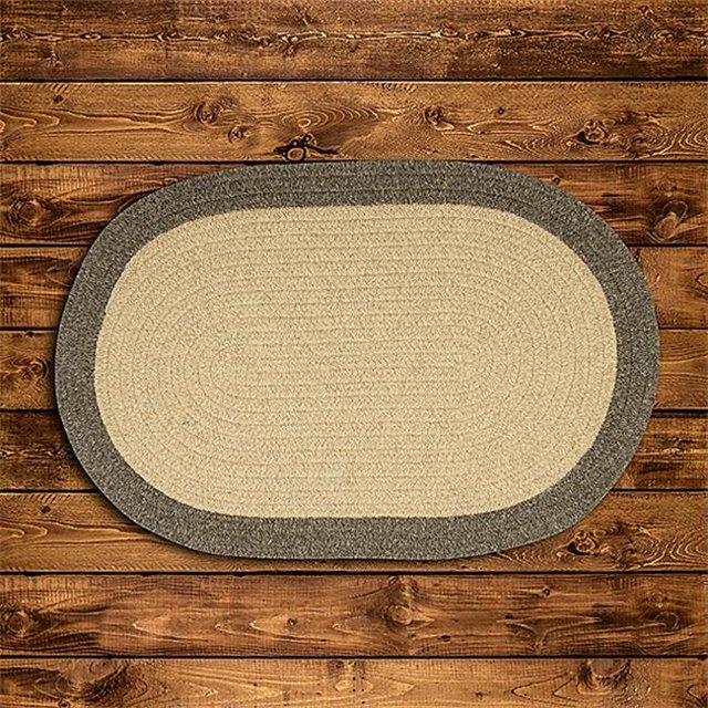 Colonial Mills Tapis HN41R048X048 Tapis Tressé Rond 4 x 4 Pi Hudson Beige