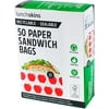 Lunchskins Recyclable & Sealable Food Storage Sandwich Bags Apple, 50 count