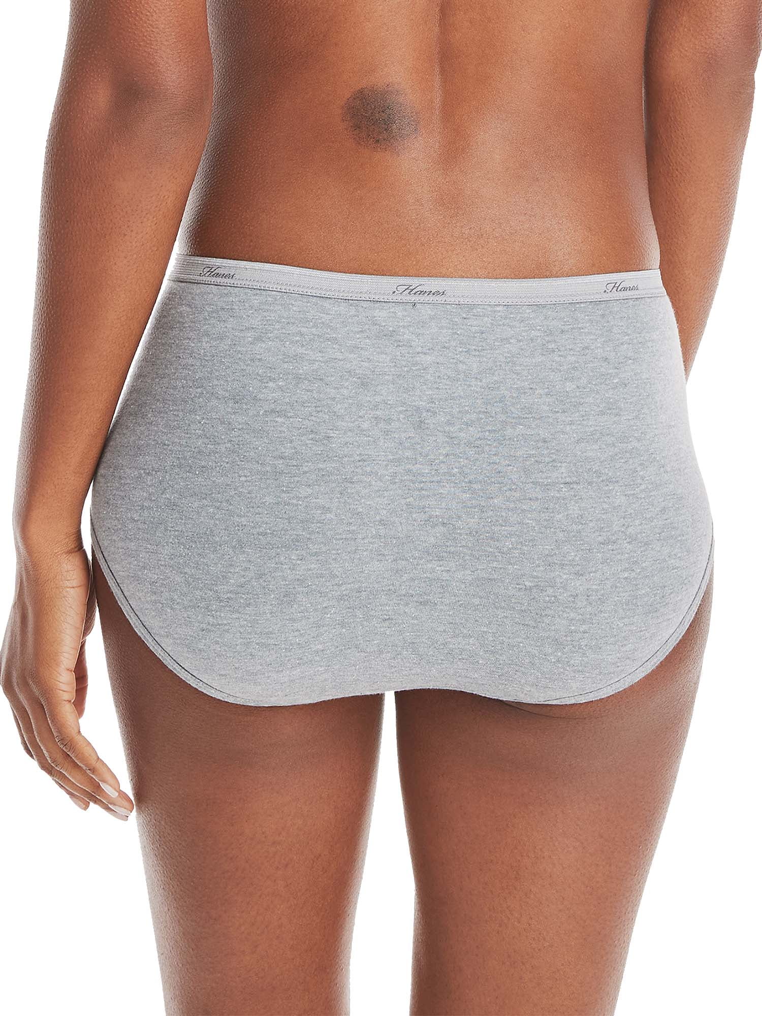 Hanes Women's Cotton Brief Underwear, Moisture-Wicking, 6-Pack Assorted 2 7  