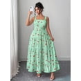 thumbnail image 6 of Plus Size Casual Vacation Sweet Plaid Cherry Pattern Camisole Dress, 6 of 10