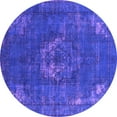 thumbnail image 1 of Ahgly Company Indoor Round Persian Purple Bohemian Area Rugs, 3' Round, 1 of 4