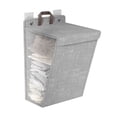 thumbnail image 1 of Cesta para la colada para colgar en la pared Cesta plegable para ropa sucia Cesta para la colada plegable que ahorra espacio para zapatos Calcetines Toallas Gris Tamaño M, 1 of 8