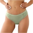 thumbnail image 2 of YWDJ Sexy Thongs for Women Lace Lightweight No Show Sexy Lace Underwear Comfortable and Slim Hollowed Out Solid Panties Briefs Green S, 2 of 5