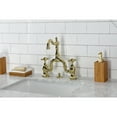 thumbnail image 4 of Kingston Brass KS7972AX English Country Bridge Bathroom Faucet with Brass Pop-up, Polished Brass, 4 of 7