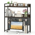 thumbnail image 1 of Gymax 2-Tier Countertop Desktop Bookshelf w/ Metal Pegboard 2 Anti-tipping Devices, 1 of 10