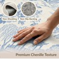 thumbnail image 6 of ODIKA 4'x6' Blue Chinoiserie Toile Design Elegant Washable Area Rug Traditional Asian Scenic Gardens and Pagodas Pet Friendly, Non-Shedding for Bedroom, Reading Nook, 6 of 7