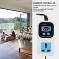 thumbnail image 3 of Digital Humidity Controller with 0 to 99%RH Control Range for Storage Warehouses, Greenhouses, Homes, Hygrostat, Check Humidity At All Times, 3 of 7