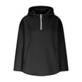 thumbnail image 7 of Timegard Quarter Zip Pullover Women Drop Shoulder Sweatshirts Fall Fashion Comfy Hoodies with Pockets, 7 of 7