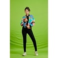 thumbnail image 3 of Women's Floral Print Bomber Jacket – Vibrant and Stylish Outerwear for All Seasons, 3 of 6