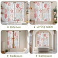 thumbnail image 6 of Ocean Orange Red Kitchen Curtains, Coastal Starfish Coral Shell Marine Light Filtering Window Curtain Panels, 2Pcs Rod Pocket Window Treatments Set for Living Room Bathroom Bedroom 42x63 Inches, 6 of 9