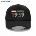 thumbnail image 2 of Nuevo verano 50s Vintage 1959 gorra de béisbol hombres Retro nacido en 1959 en sombrero casual Navidad cumpleaños regalo de moda de gorros de Hip Hop, 2 of 4