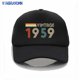 thumbnail image 2 of Nuevo verano 50s Vintage 1959 gorra de béisbol hombres Retro nacido en 1959 en sombrero casual Navidad cumpleaños regalo de moda de gorros de Hip Hop, 2 of 4
