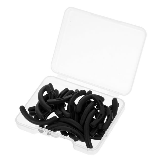 IFANLANDOR 30Pcs Lash Curler Replacement Pads Black Rubber Cushion Refills with Convenient Storage Box