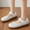#275-White, variant on Fashion Casual Sandals for Women – Breathable Knit Slip-On with Round Toe & Hook-and-Loop Closure for Spring Summer Comfort
