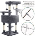 thumbnail image 6 of Yaheetech 46'' Multilevel Cat Tree with Cat Condo & Scratching Posts, Dark Gray, 6 of 10